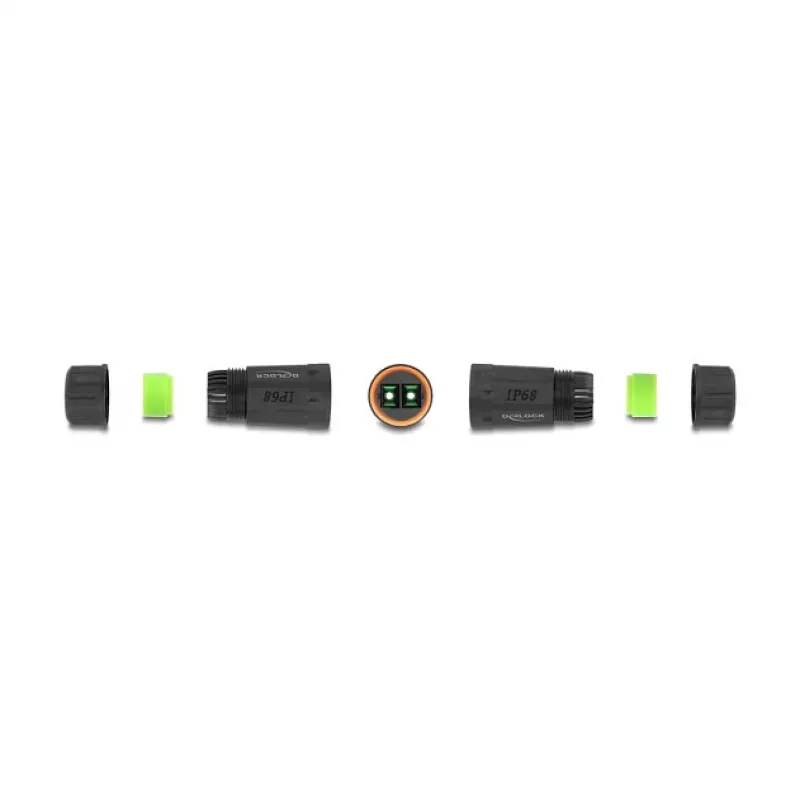 Conector de cable de fibra óptica DeLOCK SC dúplex conector hembra a conector hembra SC dúplex APC IP68