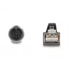 Cable de red DeLOCK M12 A-codificado 8 polos conector macho a conector macho RJ45 PUR (TPU) 1 m