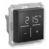 Termostato de pared de cristal Homematic IP con sensor de CO₂ — mecánico, negro, 230 V, IP20