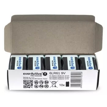 Pila alcalina EverActive Pro Alkaline 6LR61 9V