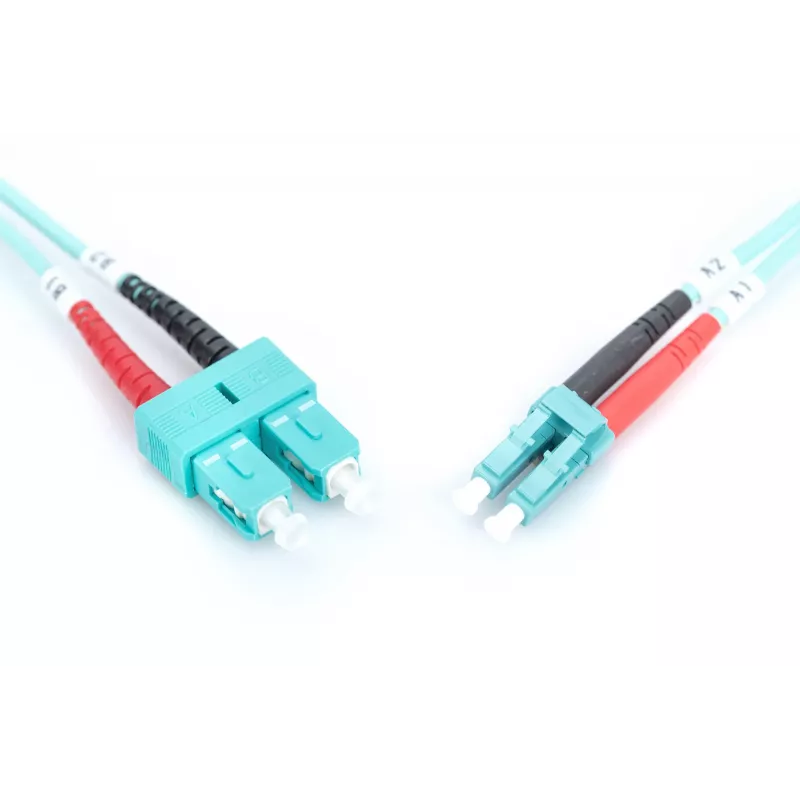 Cable de parcheo de fibra óptica Digitus OM3 LC/SC 1 m