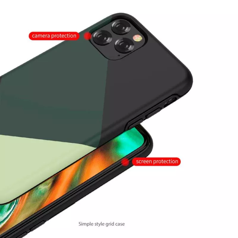 Funda protectora Devia para iPhone 11 Pro Max – verde diseño simple