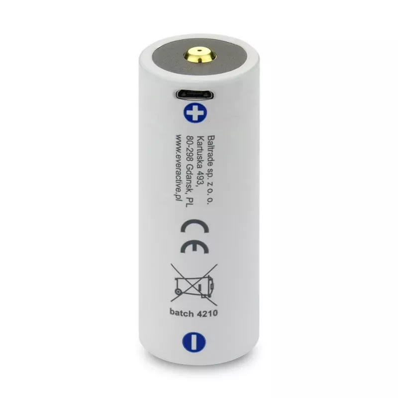 Batería recargable everActive EV26650-52M 3,7V 5200mAh con función de carga micro-USB