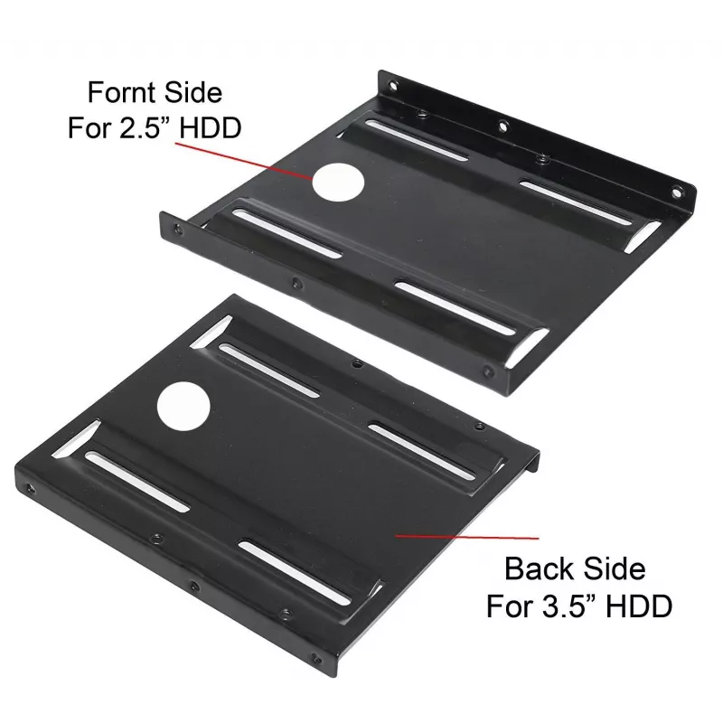 Marco de montaje para disco duro Goobay Wentronic de 2.5 a 3.5, Negro - apto para montar un disco duro de 2.5 en una bahía de 3.5 (93990)