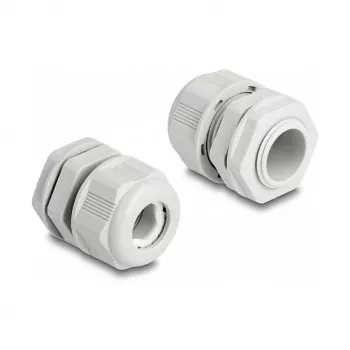 Prensaestopas EX DeLOCK M20 gris 2 uds. poliamida