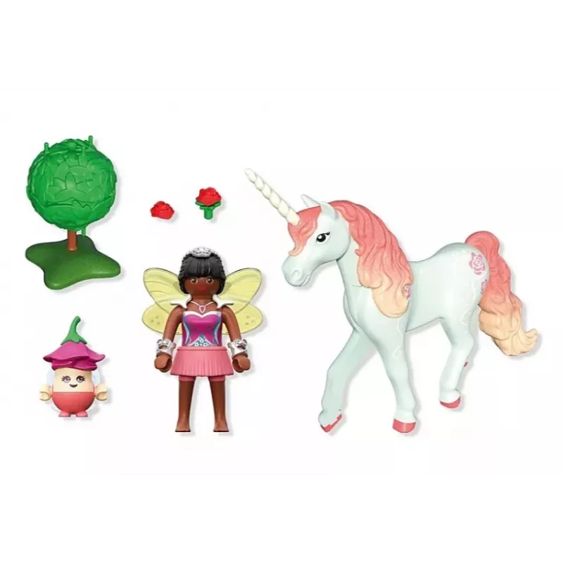 PLAYMOBIL 71841 Magic Unicorns unicornio coleccionable Himmelsrose con hada