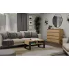 Mesa de centro top e shop Modern 90×58×50 cm, estructura antracita, estantes en roble Artisan mate