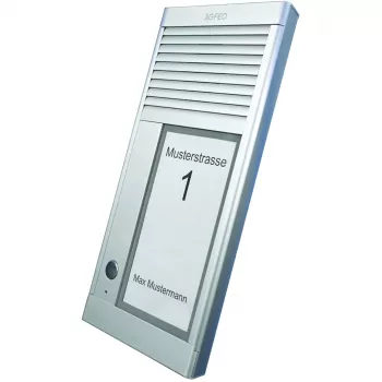 AGFEO DoorSpeak 1, Con cable, IP33, Aluminio, Aluminio, Pared, 115 mm