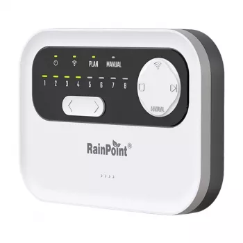 Control de riego RainPoint HIC801W WiFi — programador de riego de 8 zonas, conectividad Wi‑Fi
