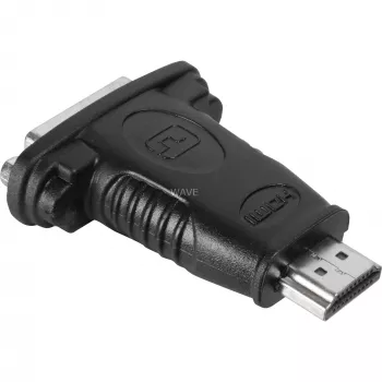 Adaptador HDMI™ / DVI-D Goobay Wentronic, conector macho HDMI estándar (Type A), Negro – conector macho HDMI™ de 19 polos > conector hembra DVI-D (24+1) (68098)