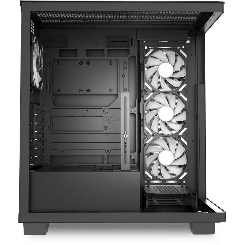 ELITE SHARK CA500, caja torre negra, 2x cristal templado