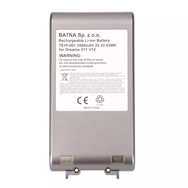 Batería de repuesto Extralink para Dreame V11 V12 V11SE V12Pro 2500mAh Li-Ion