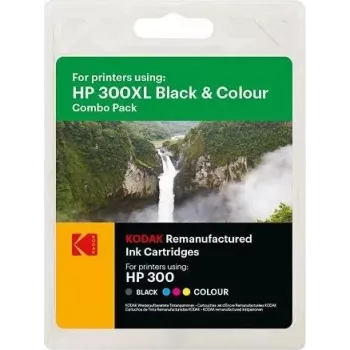 Cartucho de tinta Kodak 185H030023 para HP D2660 — negro 9 ml y color 12 ml (compatible con CN637EE/300)
