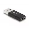 Adaptador DeLOCK 60001 USB A USB C Negro