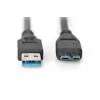 Cable SuperSpeed USB 3.0 ASSMANN, conector USB-A macho a conector Micro-USB-B macho, Cu AWG 28, doble apantallado, longitud 1,0 m (AK-300116-010-S)