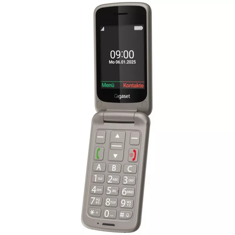 Gigaset GL595 teléfono móvil de tapa, 2,8 pulgadas, plateado