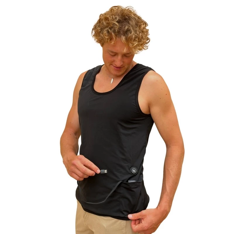 Glovii GV2M protección corporal para deportes de invierno chaleco calefactable esquí, snowboard unisex poliéster negro