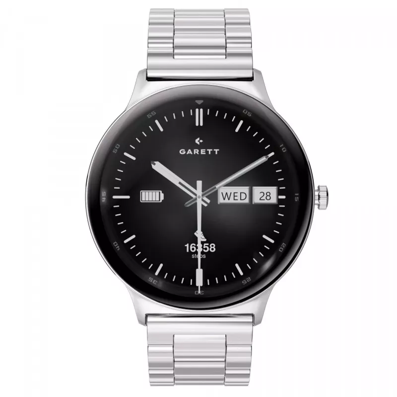 Smartwatch Garett Quantum — acero inoxidable plata