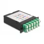 DeLOCK casete Fiber Optic HD conector macho MPO a 12 x conector hembra LC dúplex 24 fibras monomodo 9/125 µm