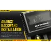 Cargador de baterías Nitecore D2 — cargador de 2 compartimentos para pilas AA/AAA/AAAA/C, tensión de entrada 100–240V, tensión de salida 4,2V, negro