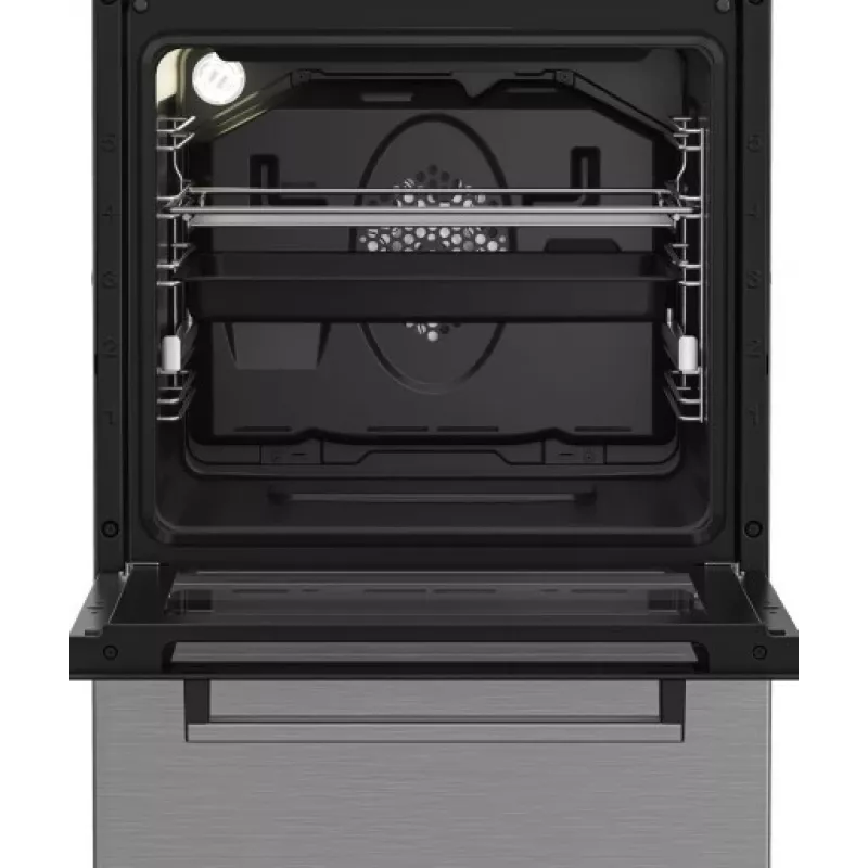 Cocina de libre instalación BEKO FSM52332DXDT placa de gas de 5 fuegos 60 cm, horno eléctrico 60 L, clase de eficiencia energética A