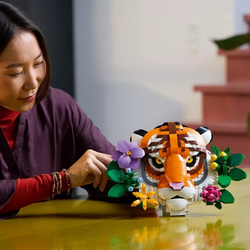 Juguete de construcción LEGO Art Fauna Collection Set Tigre 31217 – modelo de tigre para construir