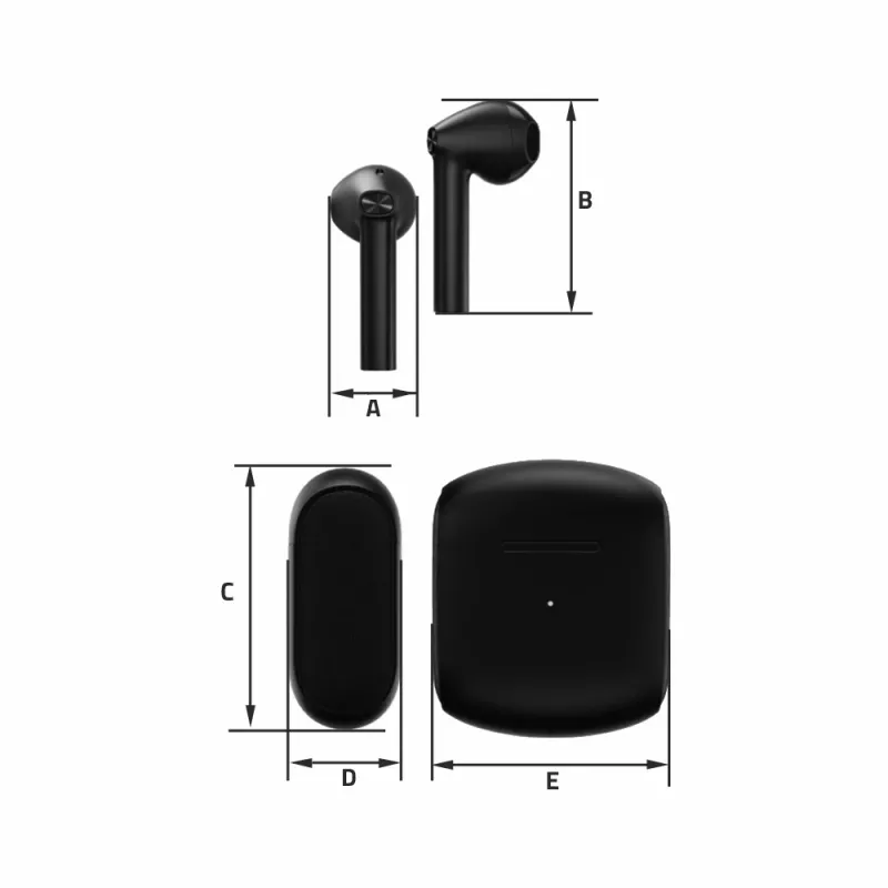 Auriculares Manta MTWS010B Rytmo X TWS negros