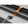 Pasacables de ventana ultrafino, RJ45, cable negro/cobre, 30 cm