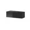 Soporte de TV Cama Meble VIGO SLANT '90' – 900×400×300 mm, parte superior negra (tablero de partículas), marco negro, brillante