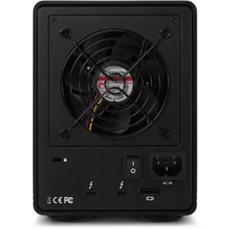 ThunderBay 4 - RAID 5 (negro, caja de almacenamiento de 4 bahías con puertos duales Thunderbolt 3)