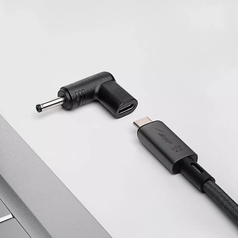 Akyga AK-ND-C05 Adaptador de carga USB-C a DC 3,5 x 1,35 mm para portátiles, 18,5-20 V, 100 W