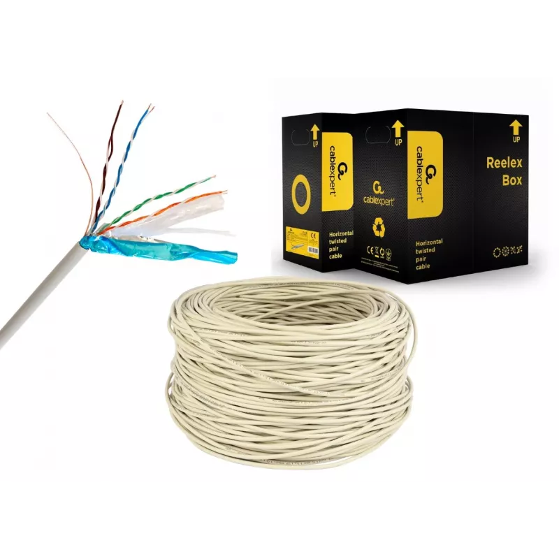 Cable de red Gembird Cat 6 Ftp Lan macizo Cca Eca 305M