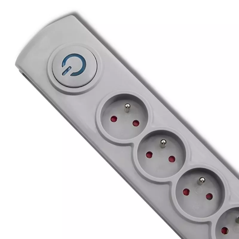Protector contra sobretensiones Qoltec 50270 Gris 5 tomas AC 230V