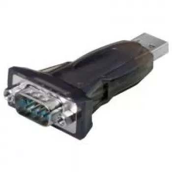 Wentronic Goobay convertidor USB serie RS232 mini, negro - conector macho USB 2.0 (Type-A) > conector macho D-SUB/RS-232 (9 pines) (69822)