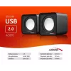Altavoz de PC de 2 vías Audiocore AC870 B — 3 W RMS, alimentación por USB con cable, entrada de 3,5 mm, 2.0 canales