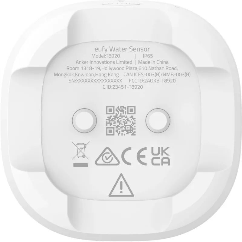 Sensor de agua y congelación Eufy T89203D1, blanco