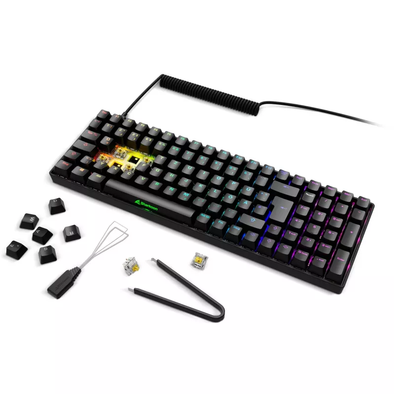 Sharkoon Skiller SGK50 S2 negro DE-Layout Gateron Yellow teclado