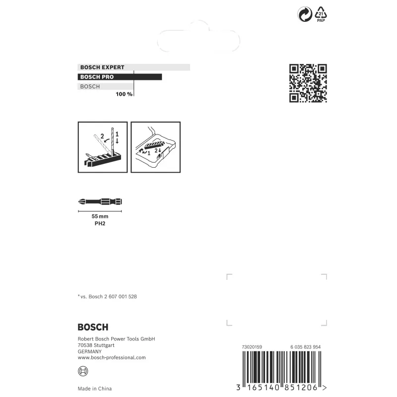 Juego de puntas de destornillador Bosch 2 608 522 330 8 piezas
