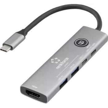 Estación de acoplamiento USB-C Renkforce RF-DKS-908 compatible con estaciones de acoplamiento de marca universal (RF-6797972)