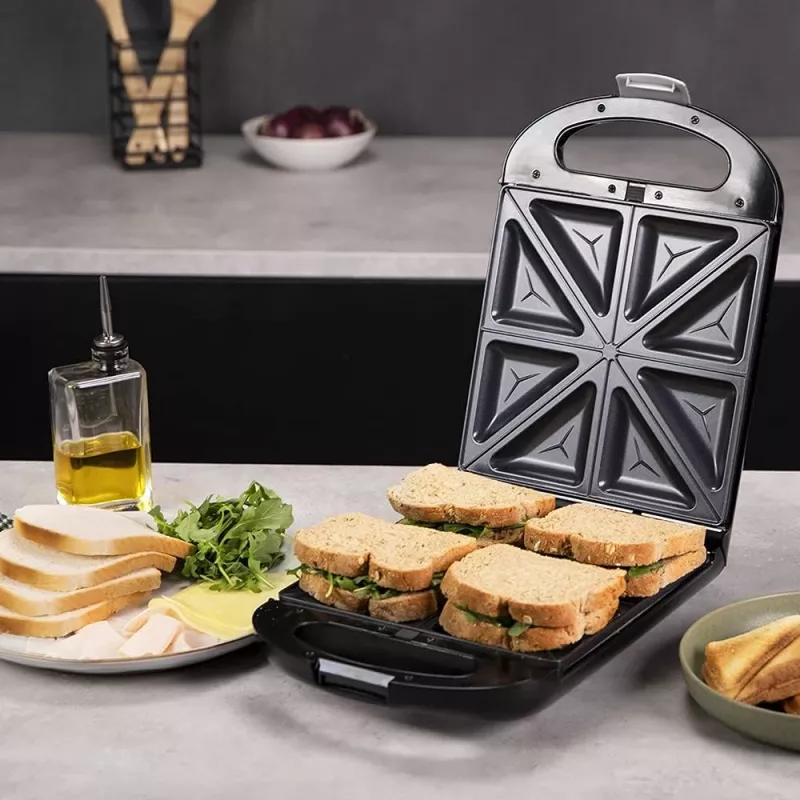 Sandwichera Cecotec | Rock'nToast Family 3in1 | 1500 W | número de placas 3 | negra