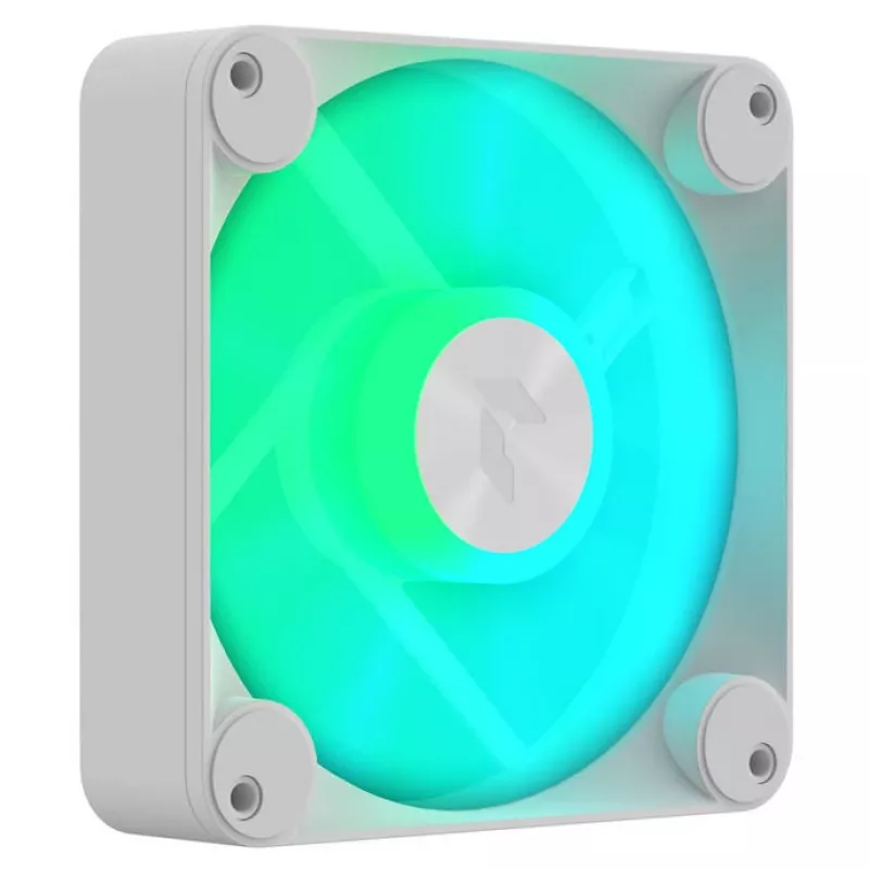 Ventilador APNX FP1-Q 120 PWM ARGB-WT 120 mm, control PWM, iluminación ARGB, marco blanco