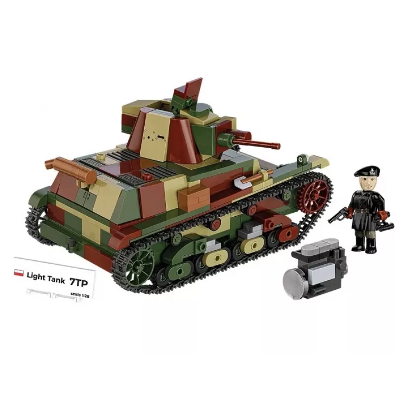 Bloques de construcción Cobi Tanque ligero 7TP modelo, 669 piezas, COBI-2661