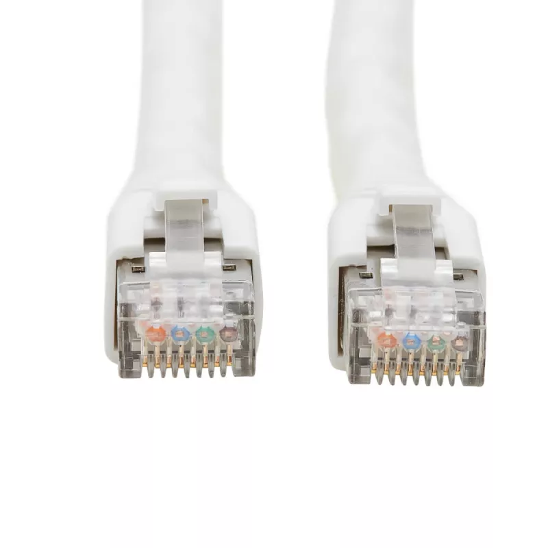 Eaton Tripp Lite Serie Cat8 Cable Ethernet S/FTP apantallado certificado 25G/40G con protección antiacodamiento (RJ45 M/M), PoE, blanco, 1,83 m - Cable de red - RJ-45 (M) a RJ-45 (M) - 1,829 m - S/FT