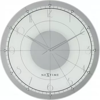 Reloj NeXtime 8125 Fancy Round, Ø43 cm, pared, blanco/plata
