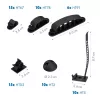 LogiLink Set organizador de cables 128 piezas