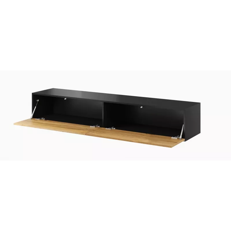 Conjunto de armarios de salón Cama VIGO 23 negro/roble wotan