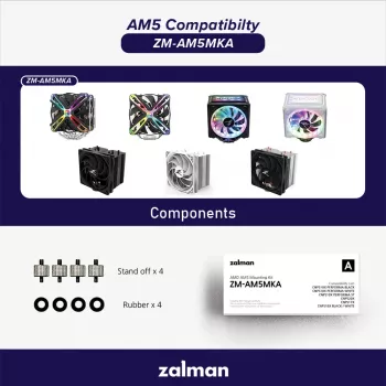 Kit de montaje ZALMAN ZM-AM5MKA para procesadores AMD — accesorio compatible con el zócalo