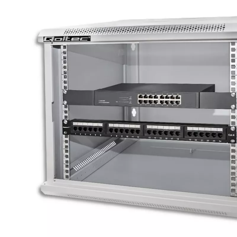 Armario rack QOLTEC 19 pulgadas 9U 600x500x600 montaje en pared o suelo carcasa para servidor