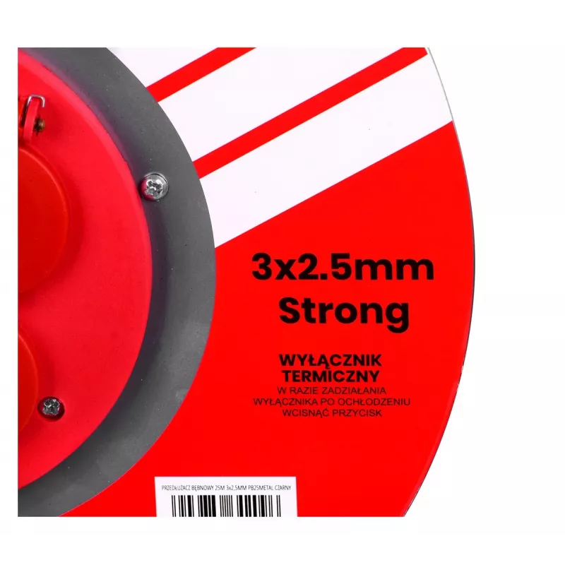 Alargador VERTEX PB25METAL 3x2,5 mm negro