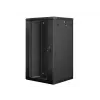 Armario de instalación de pared Lanberg 19'' 22U 600x600mm negro (puerta de cristal)
